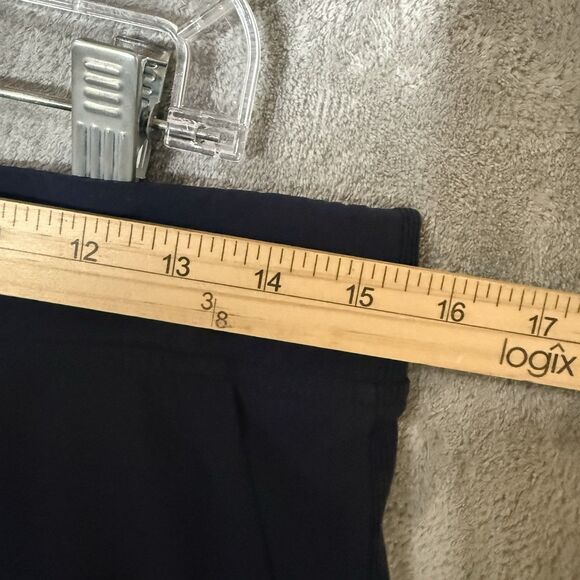 Athleta Brooklyn 6P Petite Ankle Pants Pull On Navy Blue Active Ribbed - Picture 7 of 10